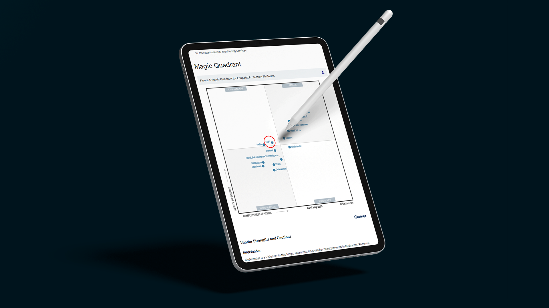ESET é reconhecida no Gartner® Magic Quadrant™ 2025: Essa conquista fortalece o seu portfólio de cibersegurança